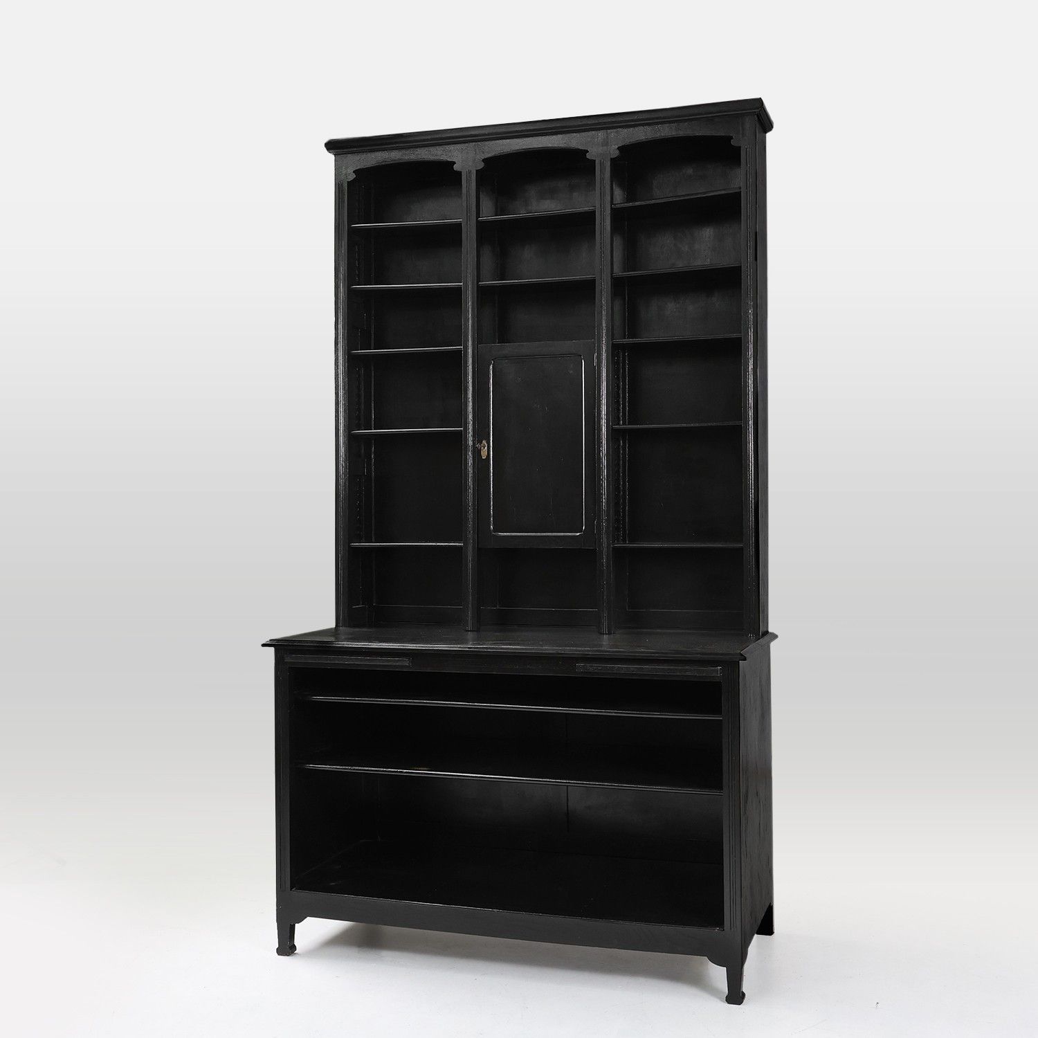 Impressive Art Nouveau Farmacist Cabinet in oak, France ca. 1910-img